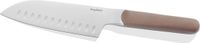 BergHOFF Home Elements Santokumes 16,7 cm – Japans Koksmes met Anti-Plak Lemmet voor Groenten, Vis & Vlees – Vlijmscherp RVS, Ergonomisch Handvat & Vaatwasbestendig Mes – Aubergine