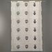 Homemaison Brise-bise Modulable Brodé Ancres 220 X 45 Cm Blanc Polyester