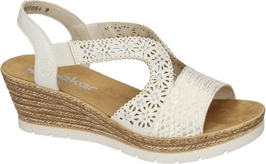 Rieker Dames Sandalen Wit Maat 38