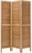 Atmosphera Paravent 3 panneaux - marron - bois paulownia - 120 x 170 cm