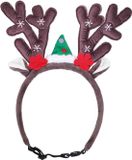 Nobby Hertenhoedje Kerst Diadeem Aanpasbaar Hond/Kat Bruin/Rood One Size