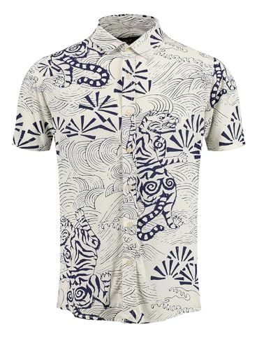 KEY LARGO Resort 1/2 patroon, wit, M