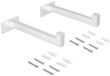Emuca Plankdragers – Wandsteun – Schapdragers - Met Ophanghaak – Modern – Metaal - Meubelbeslag - Wandplank - voor Planken 60-80 x 20 cm - Staal – Max. 10 kg – Incl. bevestigingsmaterialen - 2 Stuks – 22 cm - Zwart