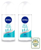 Nivea 2 x Dry Fresh Deodorant roller - 50 ml