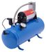 6L compresseur d'air - Pompe à air portable pour voiture - Moteur en cuivre 12V DC - Faibles vibrations - Convient pour avertisseurs sonores et clés à chocs - Bleu