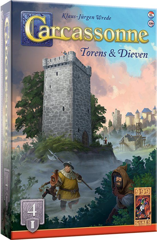 999 Games Carcassonne: Torens & Dieven Uitbreiding 4 - Nieuwe Versie - NL - EN