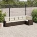 Maison Exclusive - Ensemble de jardin pour extérieur, composé de 6 pièces avec coussins, marron, en polyrotin