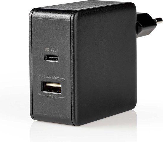 Nedis Oplader - 57 W - Zwart