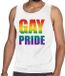 Bellatio Decorations Shoppartners Bv Gay Pride Tanktop Wit Heren XL