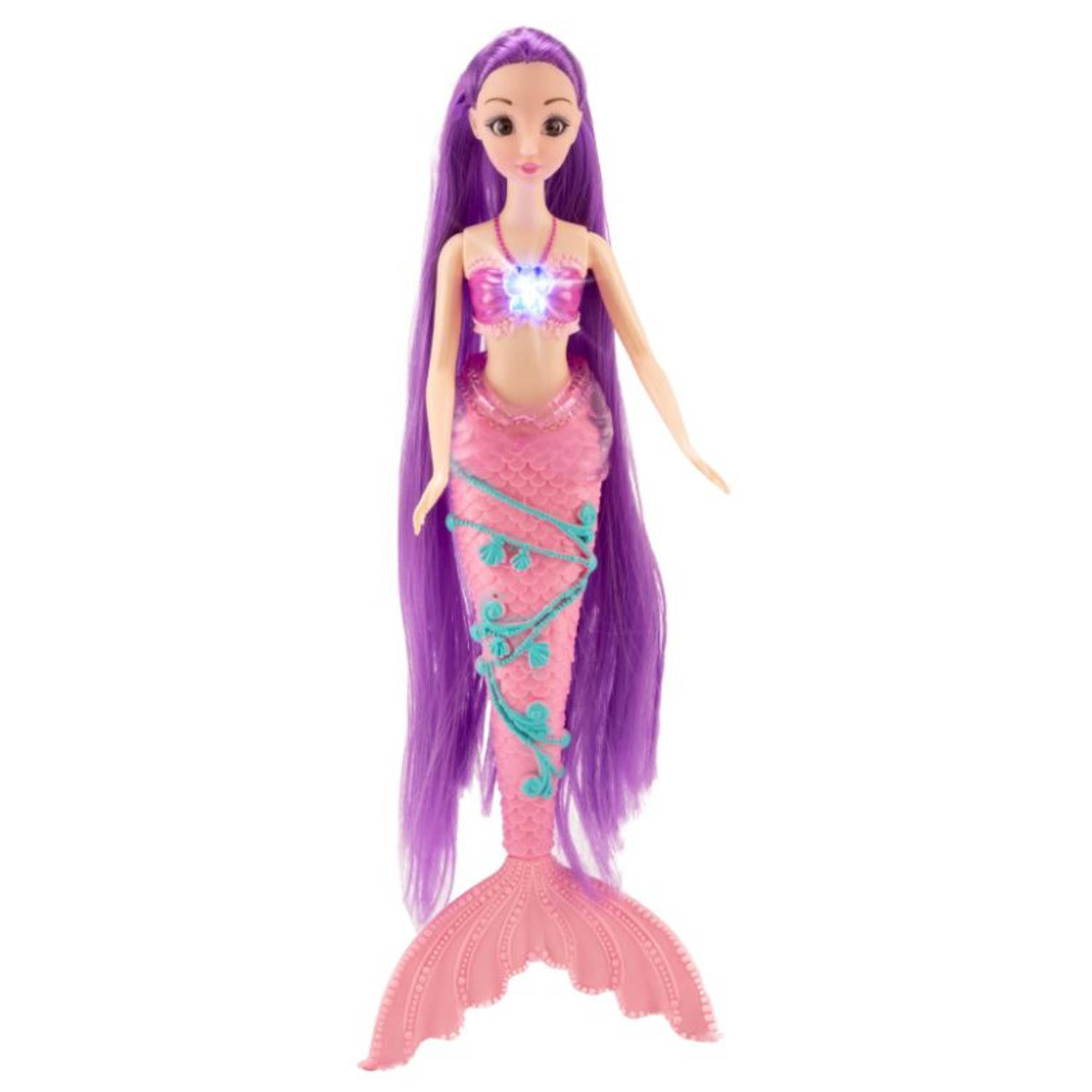 Toi Toys MERMAIDS Tienerpop zeemeermin m lang haar met licht en geluid | zeemeermin | mermaid