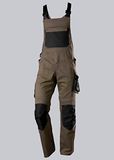 BP 1979-570-5032 Tuinbroek met kniezakken - Stretch bretels - Verstelbare tailleband - 65% Polyester, 35% Katoen - Lange pasvorm - Maat: 48 l - Kleur: walnoot/zwart