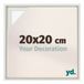 yd, Cadre 20x20 cm Blanc Mat - Cadre pour toile - MDF Lyon