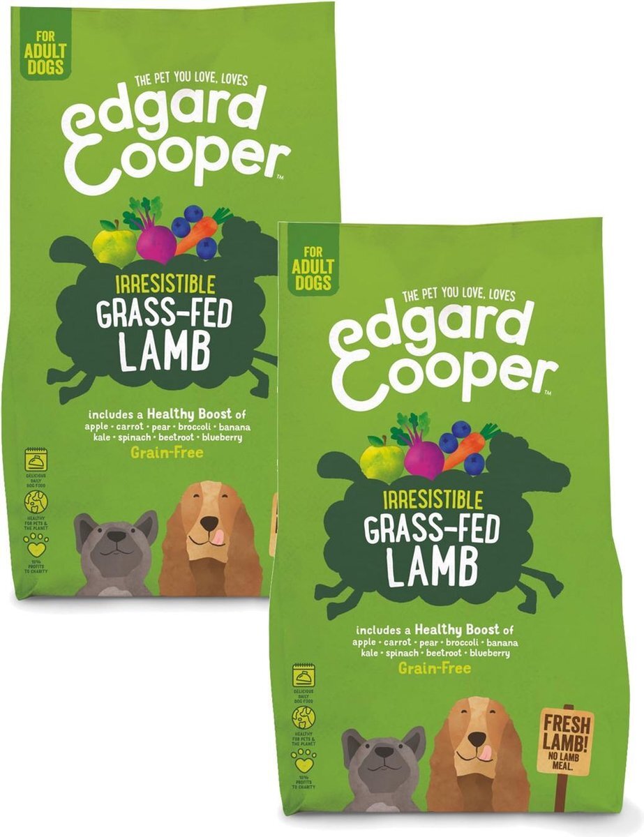 Edgard & Cooper Verse Graslam Brok - Voor volwassen honden - Hondenvoer - 2 x 2.5kg