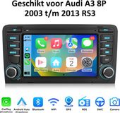 Junsun Android 15 Autoradio geschikt voor Audi A3 8P 2003 t/m 2013 RS3 - Draadloze CarPlay & Android Auto - Bluetooth - GPS navigatiesysteem - Stuurwielbediening - WiFi - RDS - 7-inch Écran tactile - DSP - FM