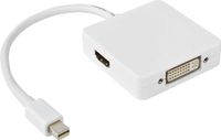 Allteq Mini DisplayPort multiport adapter - 0.2 meter - Wit