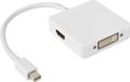 Allteq Mini DisplayPort multiport adapter - 0.2 meter - Wit
