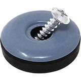 Adsamm PTFE-S-GR-30-32 PTFE-S-GR-30 32 x PTFE-glijders met schroef, grijs-blauw, Ø 30 mm
