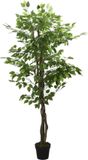 vidaXL Kunstplant Ficus 630 bladeren 120 cm groen