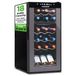 18 NutriChef 18 Bottle Wine Cooler Refrigerator - White Red Wine Fridge Chiller Countertop Wine Cooler, Freestanding Compact Mini Wine Fridge 18 Bot w/Digital Control, Invisible Door Hinge - PKCWCDS188