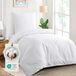 TRANKIELO® - Ensemble de literie 140x200 cm Coton Blanc