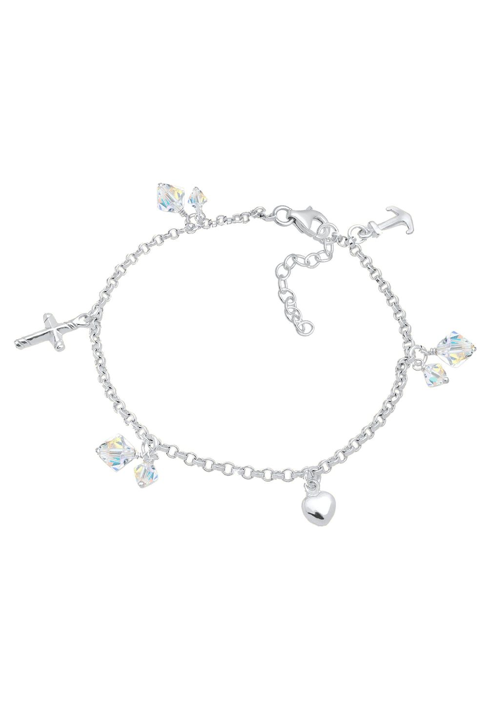 Zilveren armband kruis met zirkonia | -NL