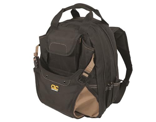 CLC Custom Leathercraft 1134 Carpenter's Tool Backpack - 44 Pockets, Padded Back Support