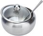 Store_7 Set de pots à épices - Pot à sucre avec cuillère - Acier inoxydable - Rangement d'épices - Lavable au lave-vaisselle - Convient pour la cuisine