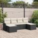 Maison Exclusive - Set de six coussins de banc de jardin, noir, en polyrotin