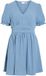 VILA VIRELLA korte mouwen A-lijn jurk V-hals Coronet Blue1 Polyester Korte mouw Vrouwen 36