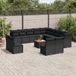 Maison Exclusive - Ensemble de jardin, composé de 14 pièces, avec coussins, noir, en polyrotin