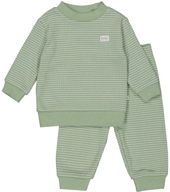 Feetje Wafel Pyjama Groen Melange Mt. 110