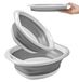 Lavabo de camping - Lavabo pliable - 2 pièces - Gris - PP