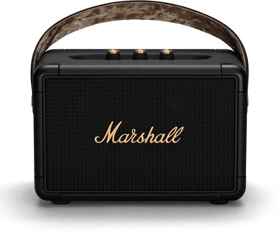 Marshall Kilburn II Draagbare Bluetooth-Luidspreker, Zwart & Geelkoper zwart, messing