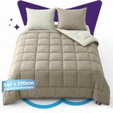 Slaapspeciaal Eazydekbed Supersoft Ivoor/Taupe 240x220 cm