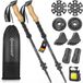 KESSER® Wandelstokken - telescopische trekkingstokken carbon - kurken greep - verstelbaar 105-135 cm
