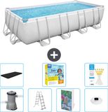 Bestway Rechthoekig Power Steel Zwembad - 488 x 244 x 122 cm - Grijs