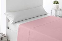 Miracle Home Bovenlaken, anti-peeling, zacht en comfortabel, 50% polyester katoen. 270X260. Bed 180. Roze