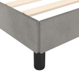 vidaXL Bedframe zonder matras, lichtgrijs, 90x190 cm, fluweel