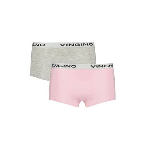 Vingino shorts - set van 2 - lichtroze/grijs melange