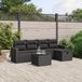 Maison Exclusive - Ensemble de meubles de jardin 6 pièces avec canapé et coussins, noir, en polyrotin
