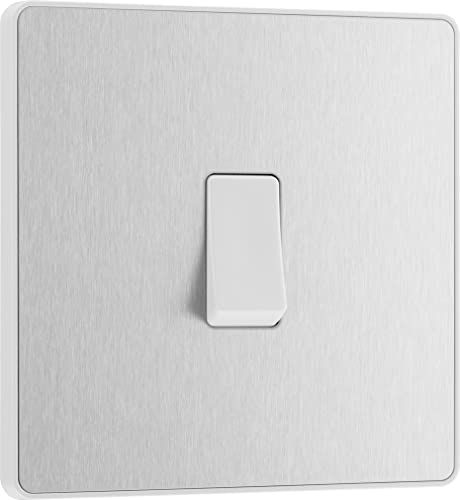 BG Electrical Evolve - Lichtschakelaar - Geborsteld Staal - Enkel - 20A - 2 Manier