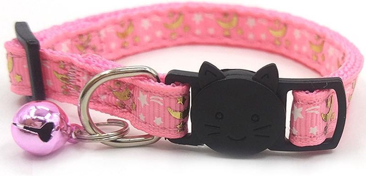 ACE Pets ACE Pets® Reflecterende Kattenhalsband met Veiligheidssluiting – Halsband Kat & Kitten - Kittenhalsband & Kattenbandje met Belletje - Roze roze