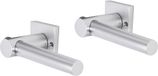 Poignée de porte Impresso Dover - Pour intérieur - Carré avec vis - Aluminium - 2 pièces