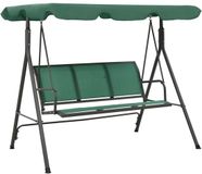 vidaXL Schommelbank 170 cm textileen en staal groen