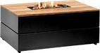 Cosi Fires Cosipure 120 Black / Teak - 120 cm - Gas Vuurtafel