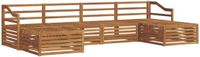 vidaXL - Bank loungeset - 6 zitplaatsen - Naturel - Massief Acacia Hout