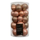 Decoris Kerstbalmix kunststof d6 cm pch prl 30 st