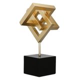 Casablanca Decoratief object Connect van metaal - goudkleurig - mat - hoogte 40 cm x breedte 23 cm - raamdecoratie