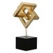 Casablanca Decoratief object Connect van metaal - goudkleurig - mat - hoogte 40 cm x breedte 23 cm - raamdecoratie