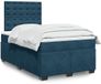 vidaXL Boxspringbed met matras, bleu, 120x200 cm, velours